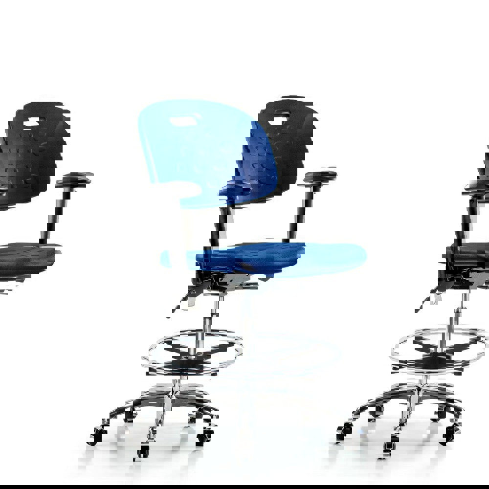 Task Chair: Polyurethane, Blue